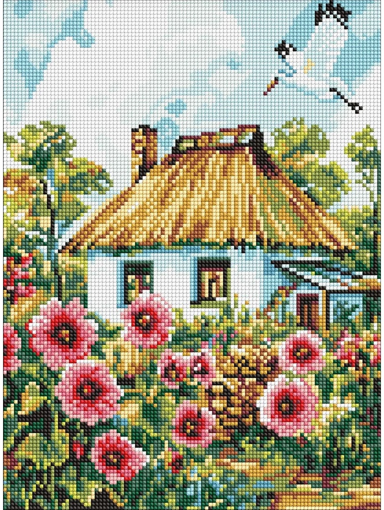Mozaic cu diamante Ideyka Mallows Near The House 30x40cm (AMO8266)