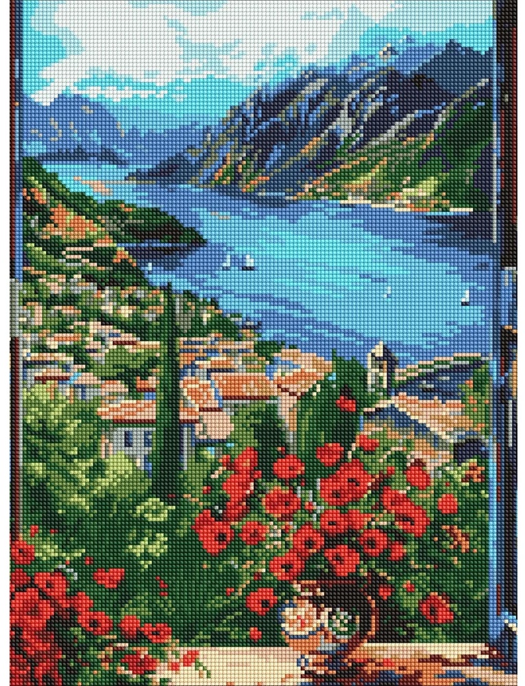 Mozaic cu diamante Ideyka Mountain Pier 40x50cm (AMO8095)