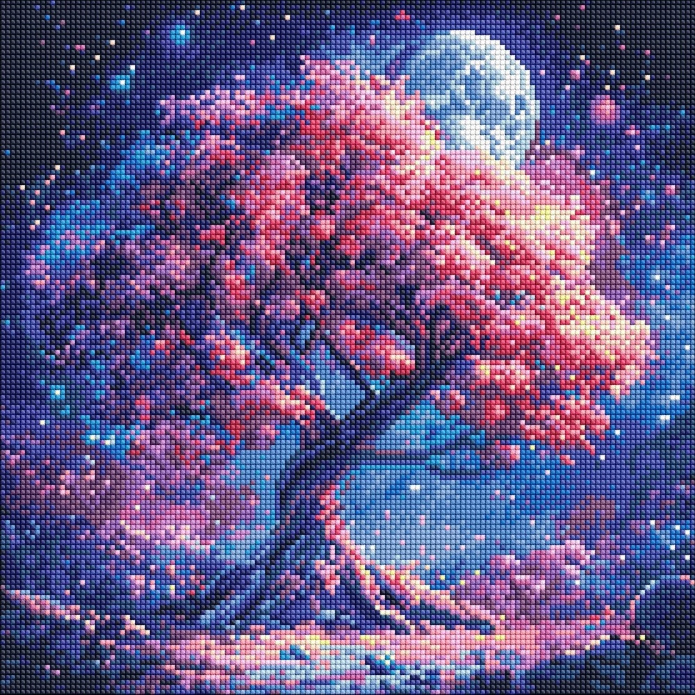 Mozaic cu diamante Ideyka Silhouette Wood 40x40cm (AMO8214)