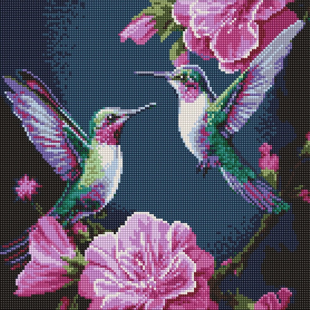 Mozaic cu diamante Ideyka The Fabulous Birds 40x40cm (AMO20025)