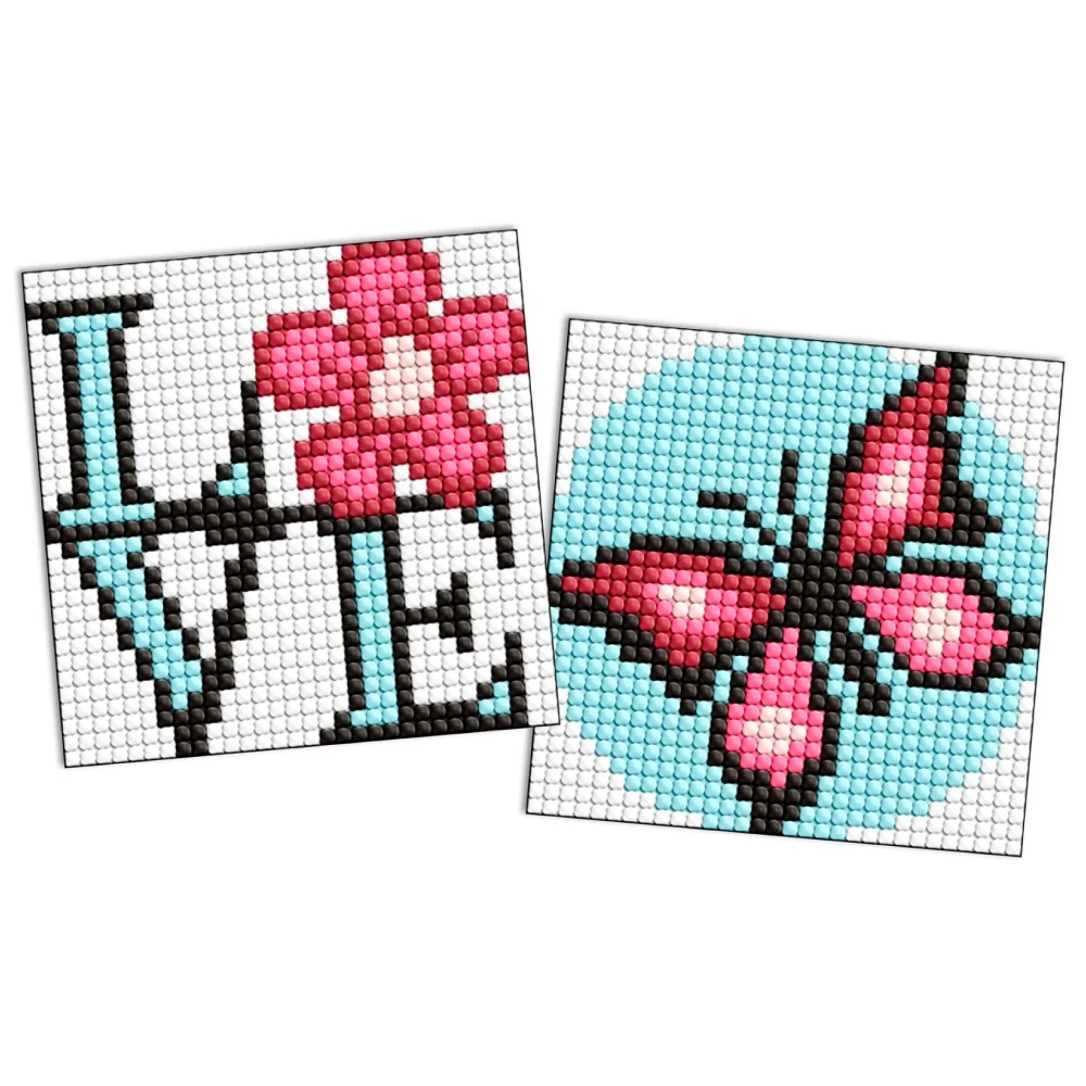 Mozaic cu diamante Ideyka The Graceful Butterfly 2pcs 9x9cm (AMG1061)
