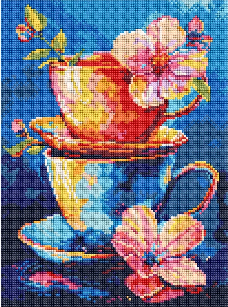 Mozaic cu diamante Ideyka The Secret Of The Tea Party 30x40cm (AMO8147)