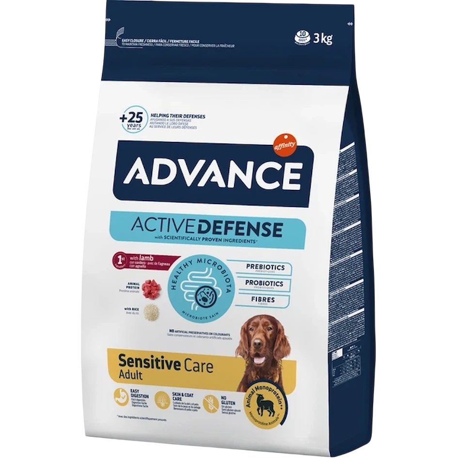 Hrană uscată pentru câini Advance Sensitive Medium Maxi Lamb & Rice 3kg