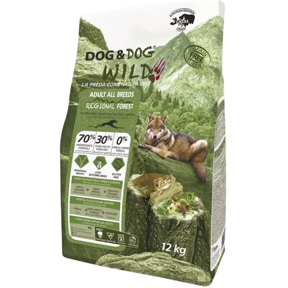 Hrană uscată pentru câini Gheda Dog&Dog Wild Regional Farm 12kg