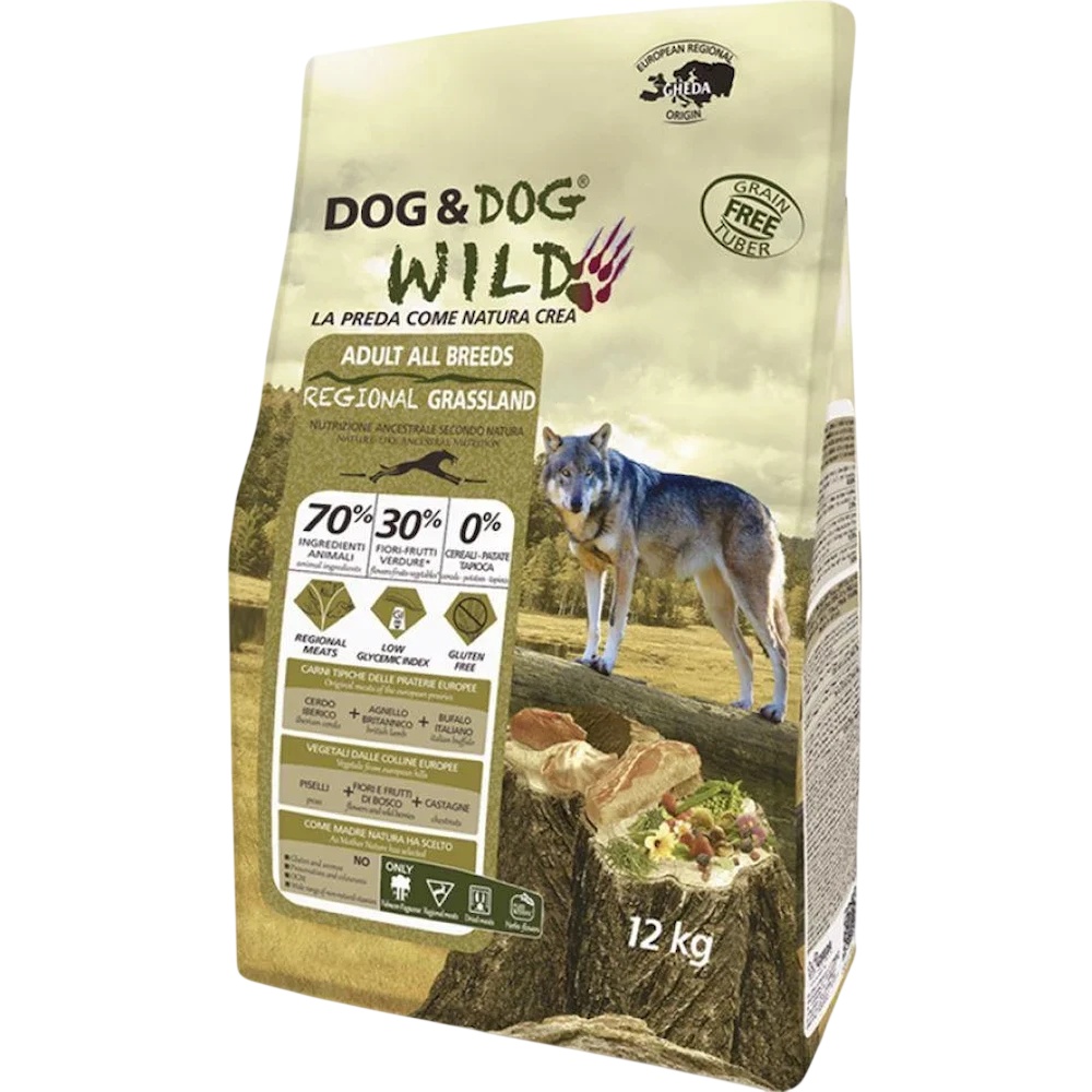 Hrană uscată pentru câini Gheda Dog&Dog Wild Regional Grassland 12kg