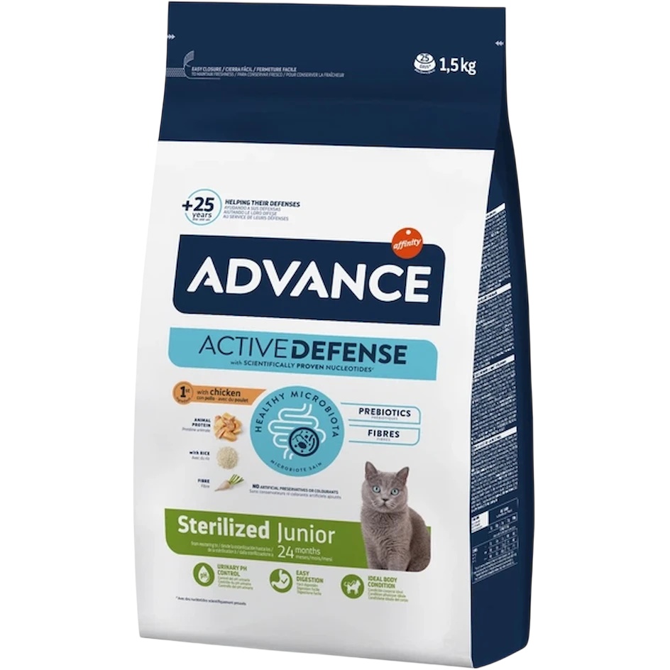 Hrană uscată pentru pisici Advance Sterilized Junior 1.5kg