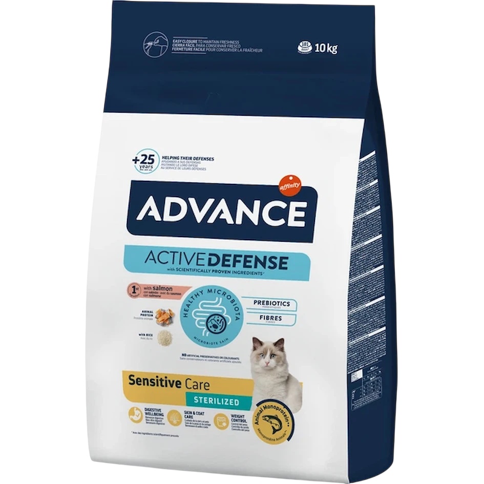 Hrană uscată pentru pisici Advance Sterilized Salmon Sensitive 10kg