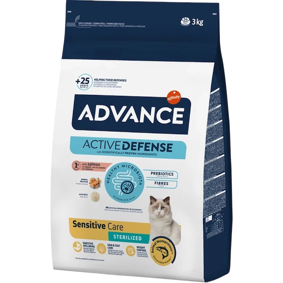 Hrană uscată pentru pisici Advance Sterilized Salmon Sensitive 3kg