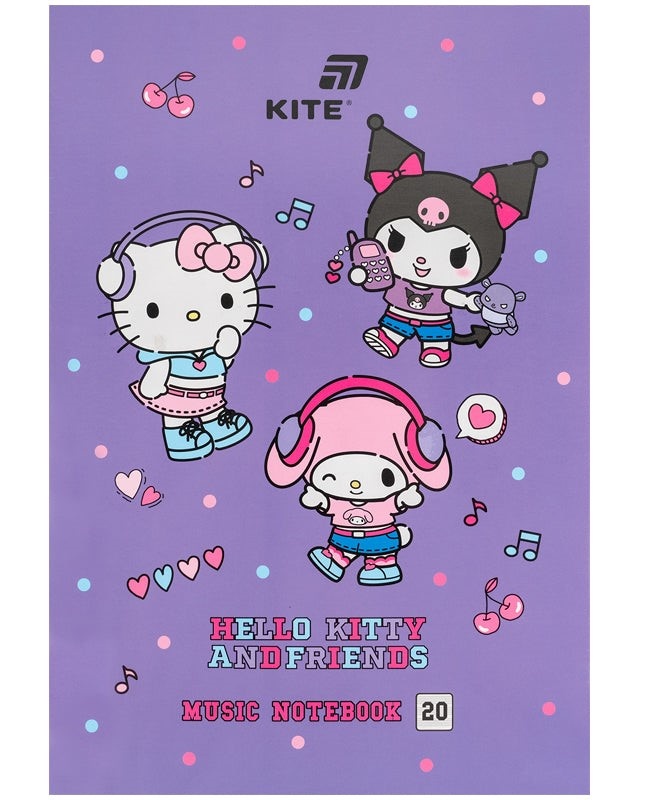 Caiet de muzică Kite А4 20p Hello Kitty (HK26-404)