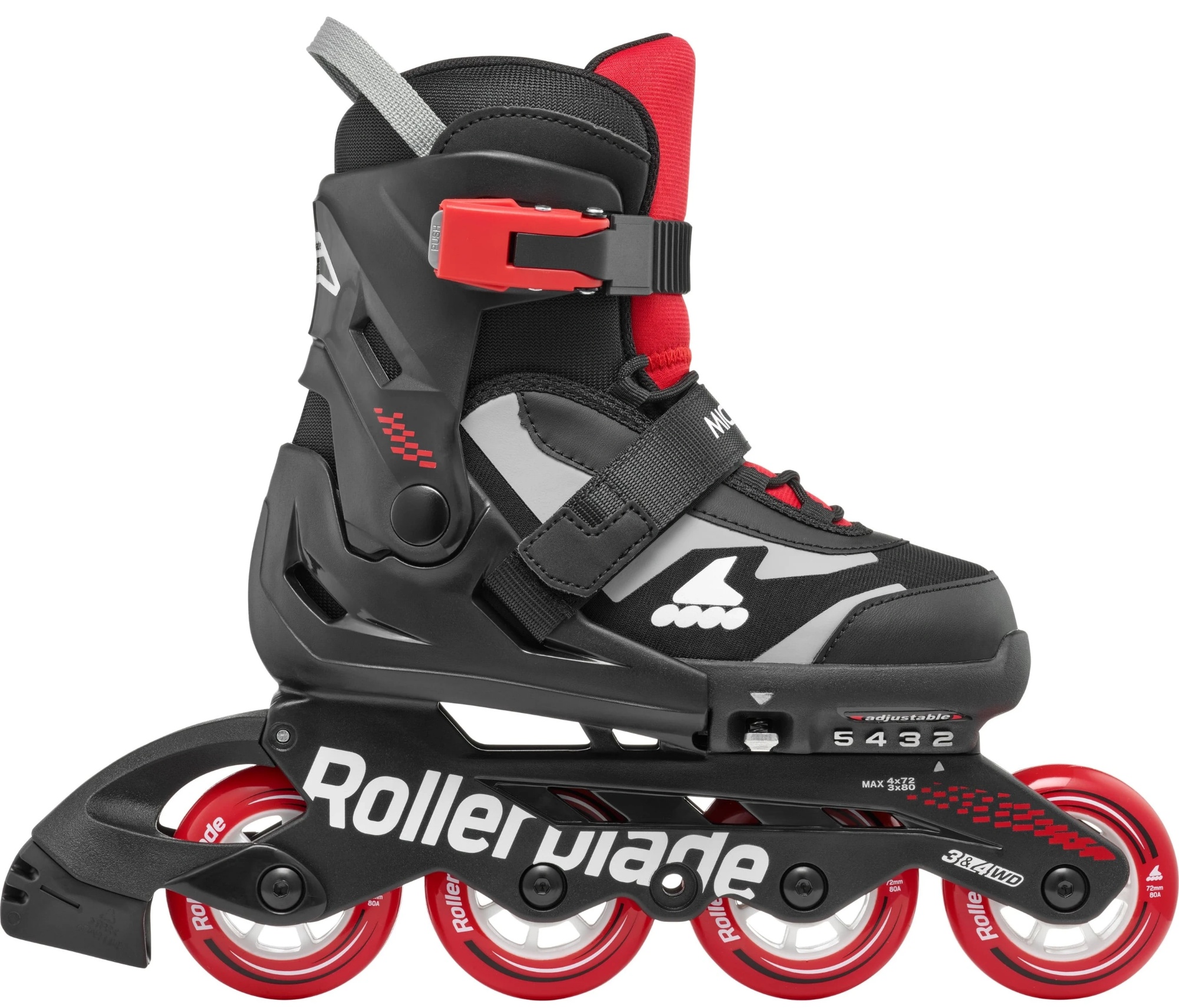 Role RollerBlade Microblade Combo, s.28-32 Black Red (86B0751550ND01)