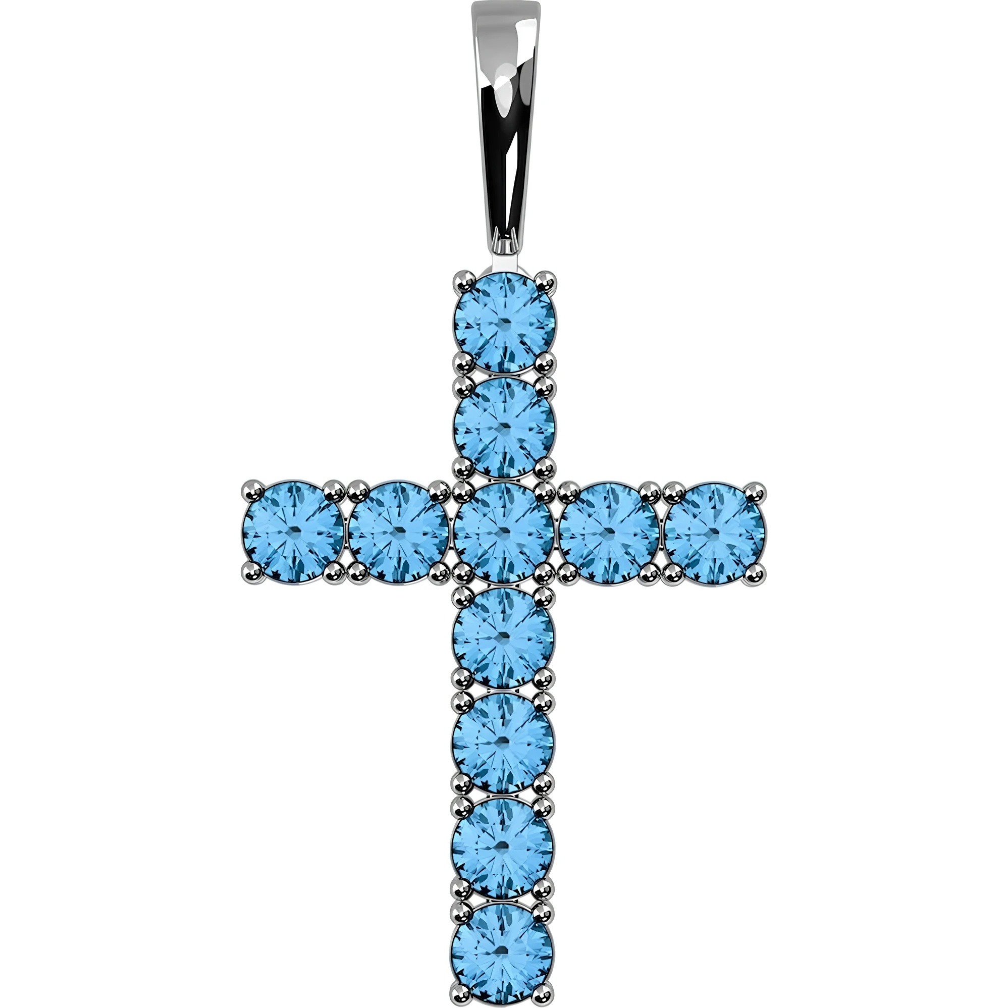Pandantiv din aur White cu topaz Casa Bosco 12253PW 2,58g