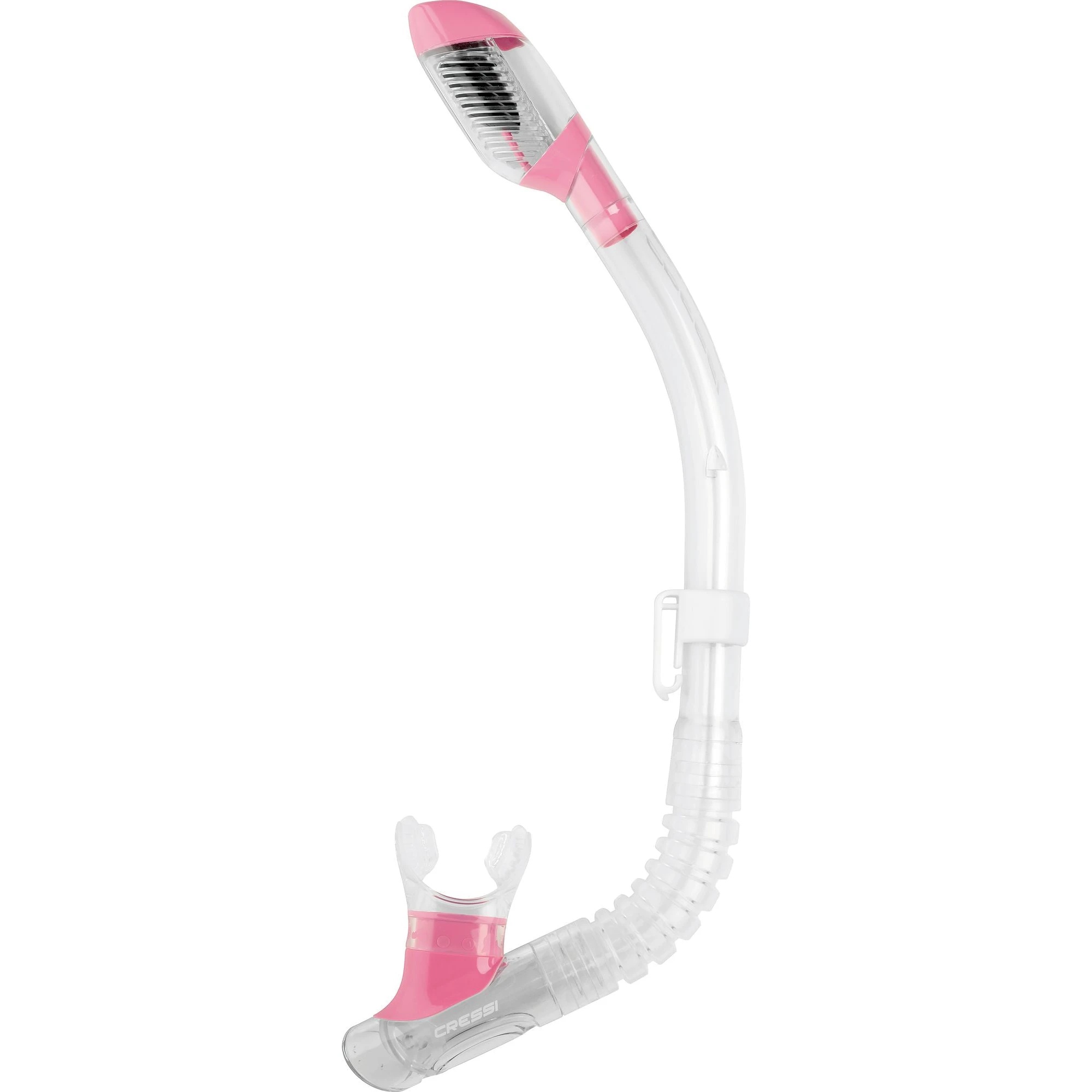 Tub pentru înot Cressi Minidry Snokrel Sil Clear Tube Pink (ES258840)