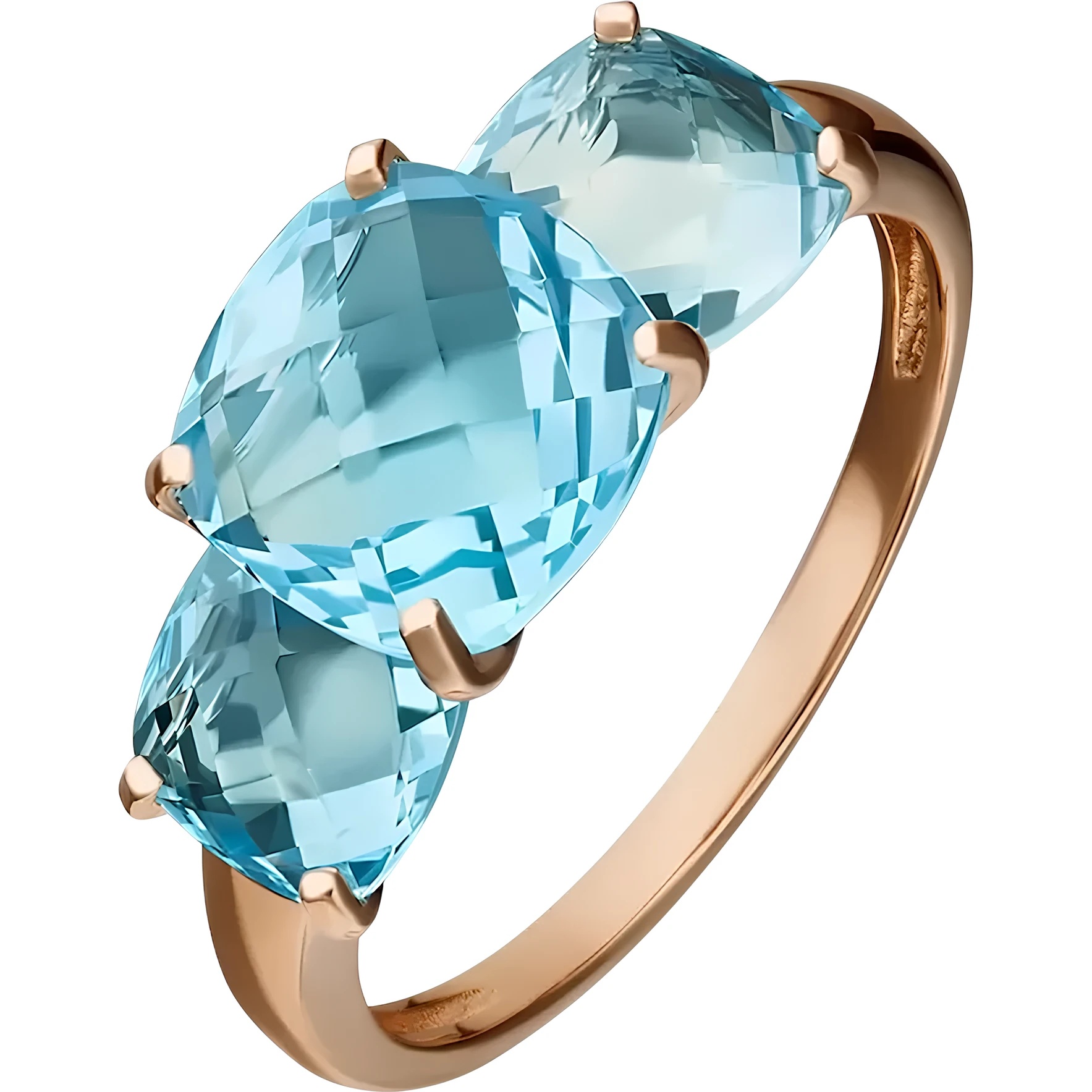 Inel din aur Red cu topaz Platina 01-5392-00-201-1110-46 2,94g s.16,5