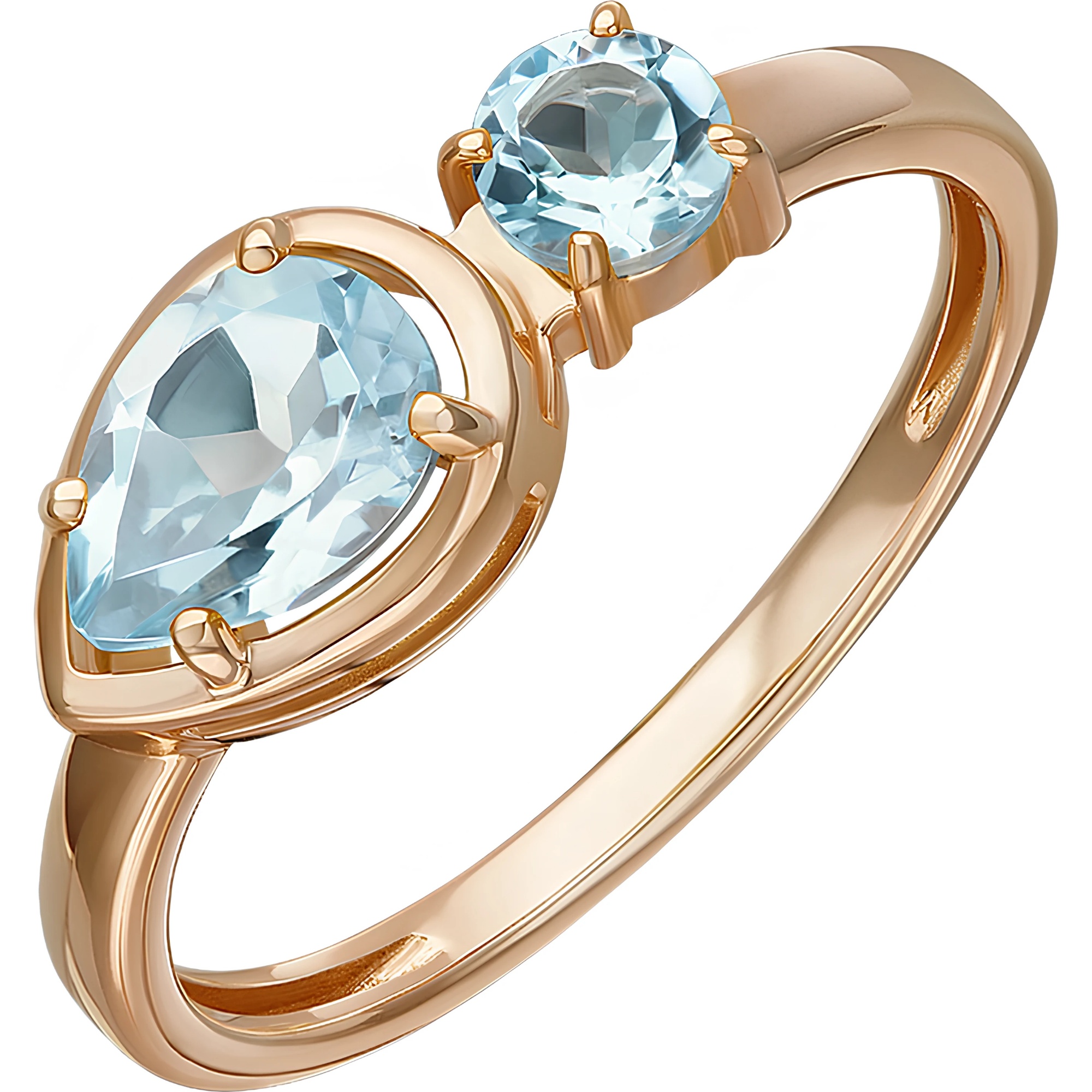 Inel din aur Red cu topaz Platina 01-5826-00-201-1110 1,77g s.16