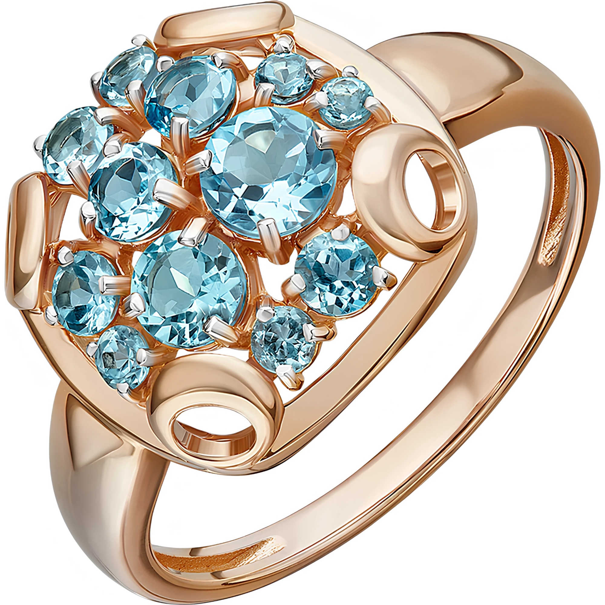 Inel din aur Red cu topaz Platina 01-5829-00-201-1110 2,71g s.17,5