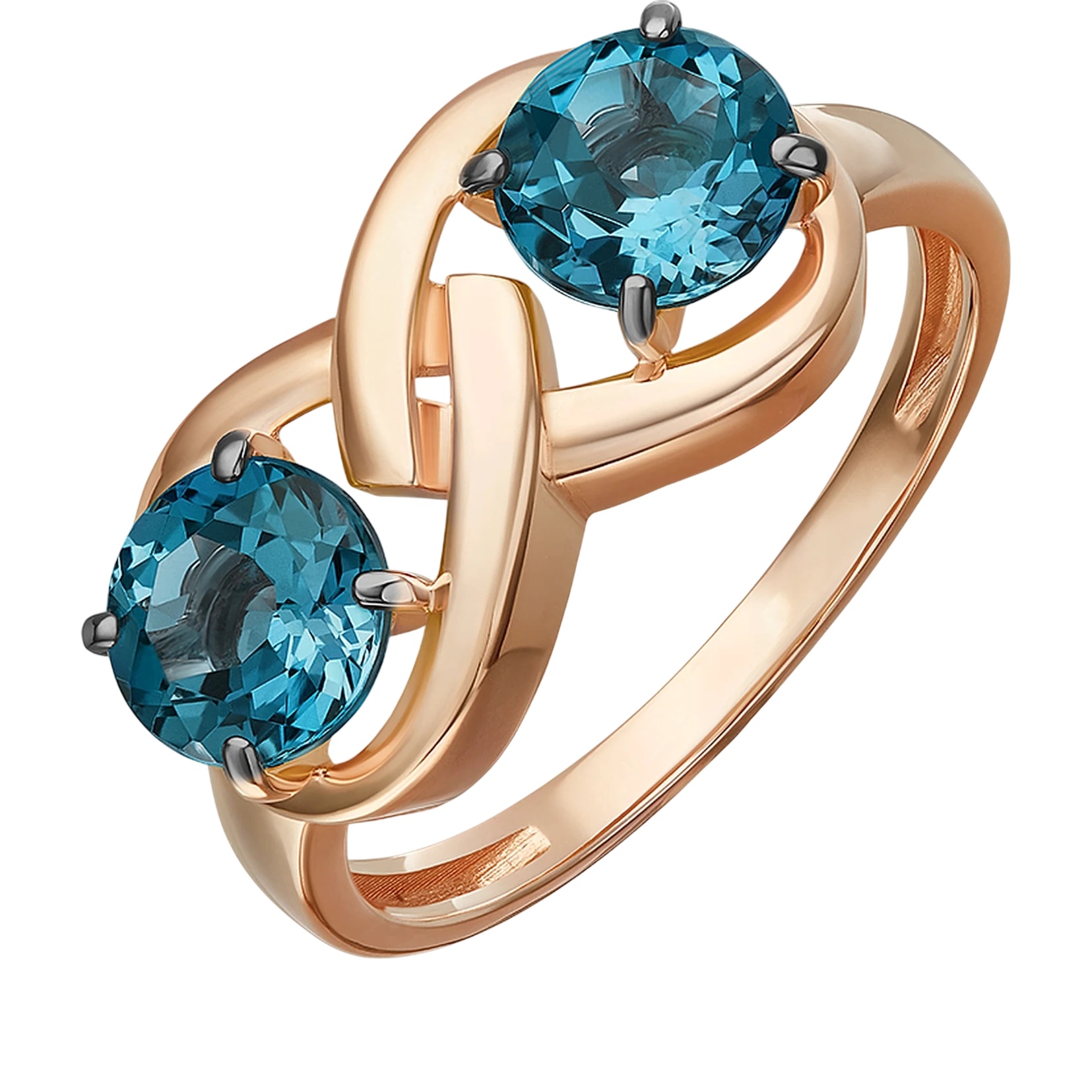 Inel din aur Red topaz London Platina 01-5840-01-201-1110 2,54g s.18