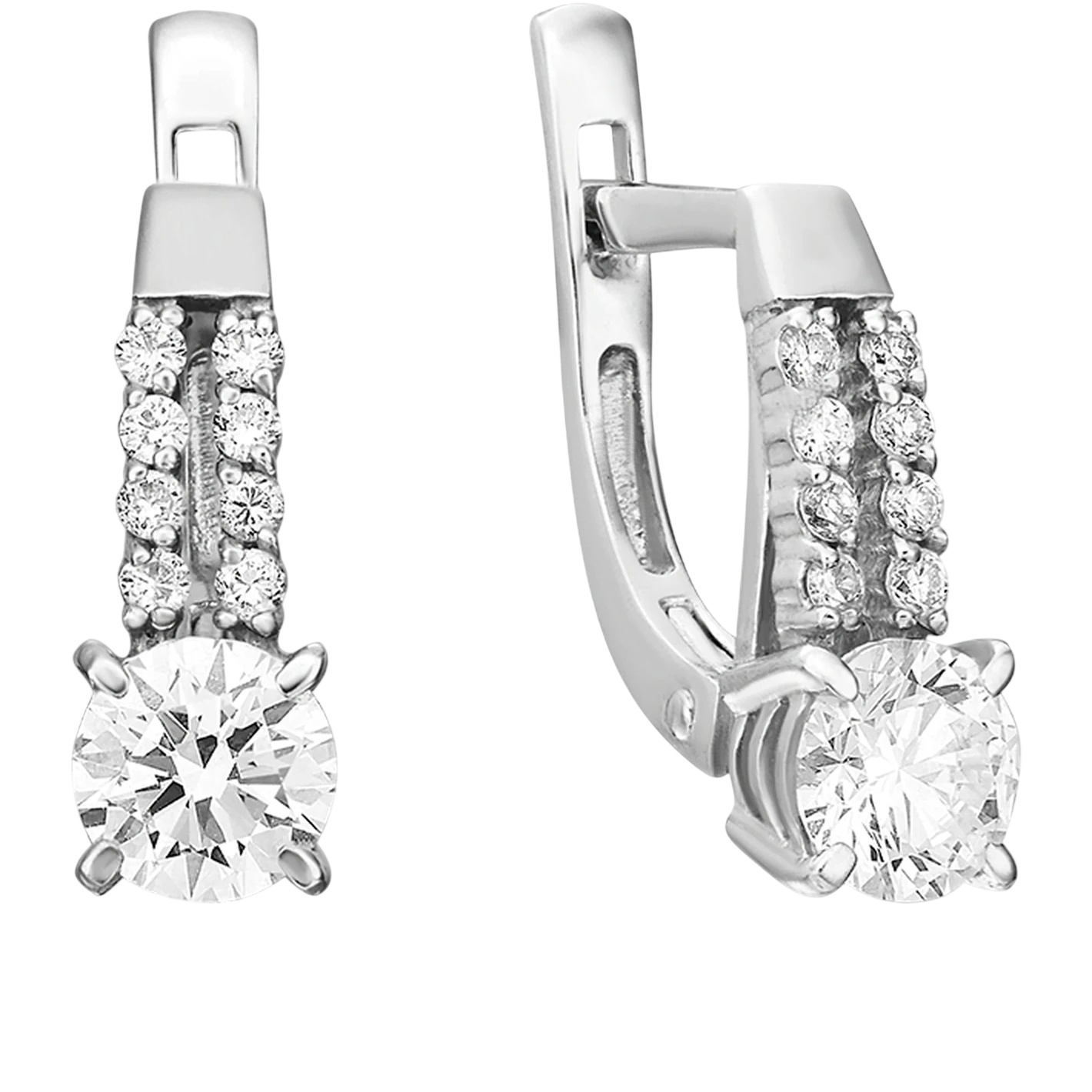 Cercei din aur White cu zirconiu Platina 02-0631-00-501-1120-38 2,33g