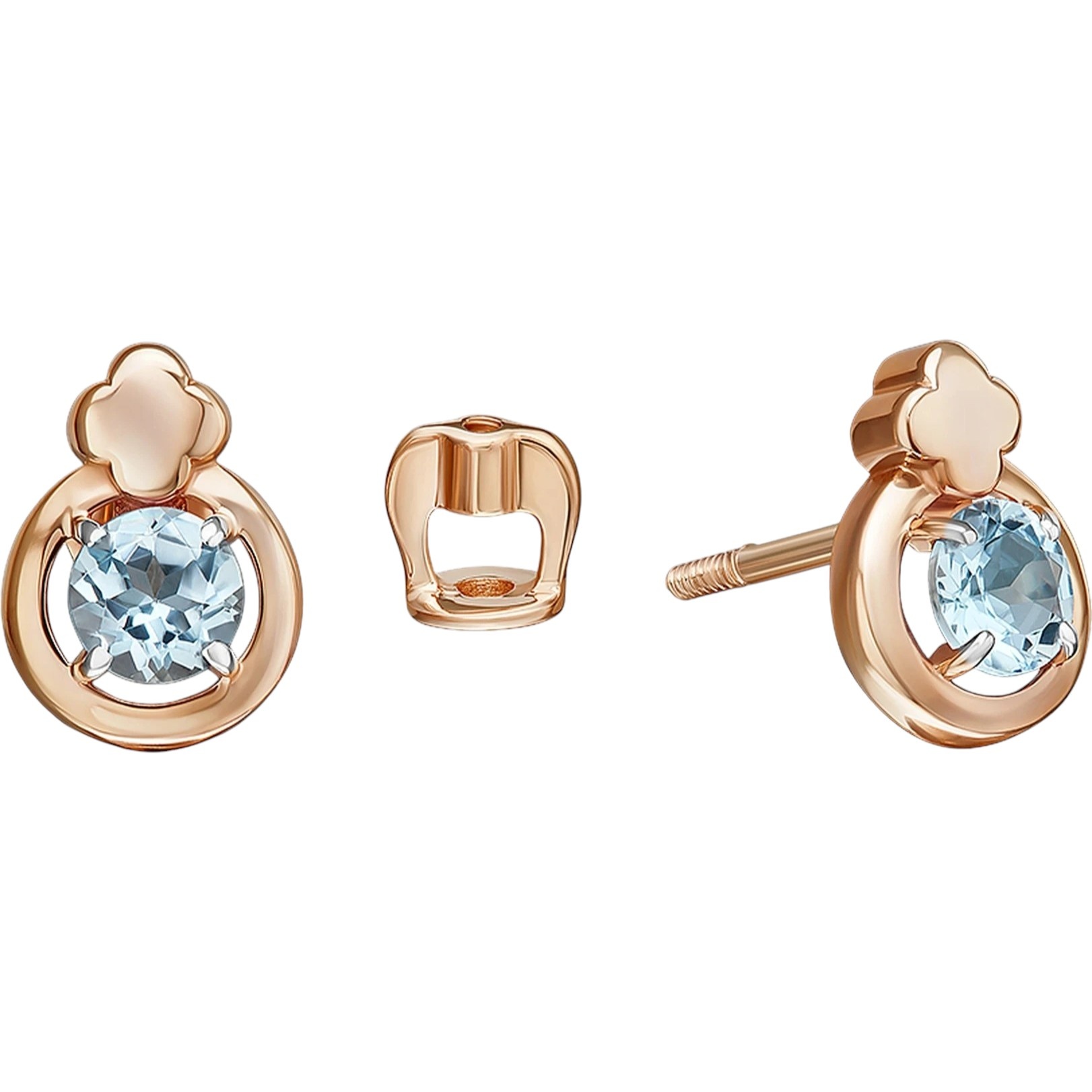 Cercei din aur Red cu topaz Platina 02-5405-00-201-1110 1,38g