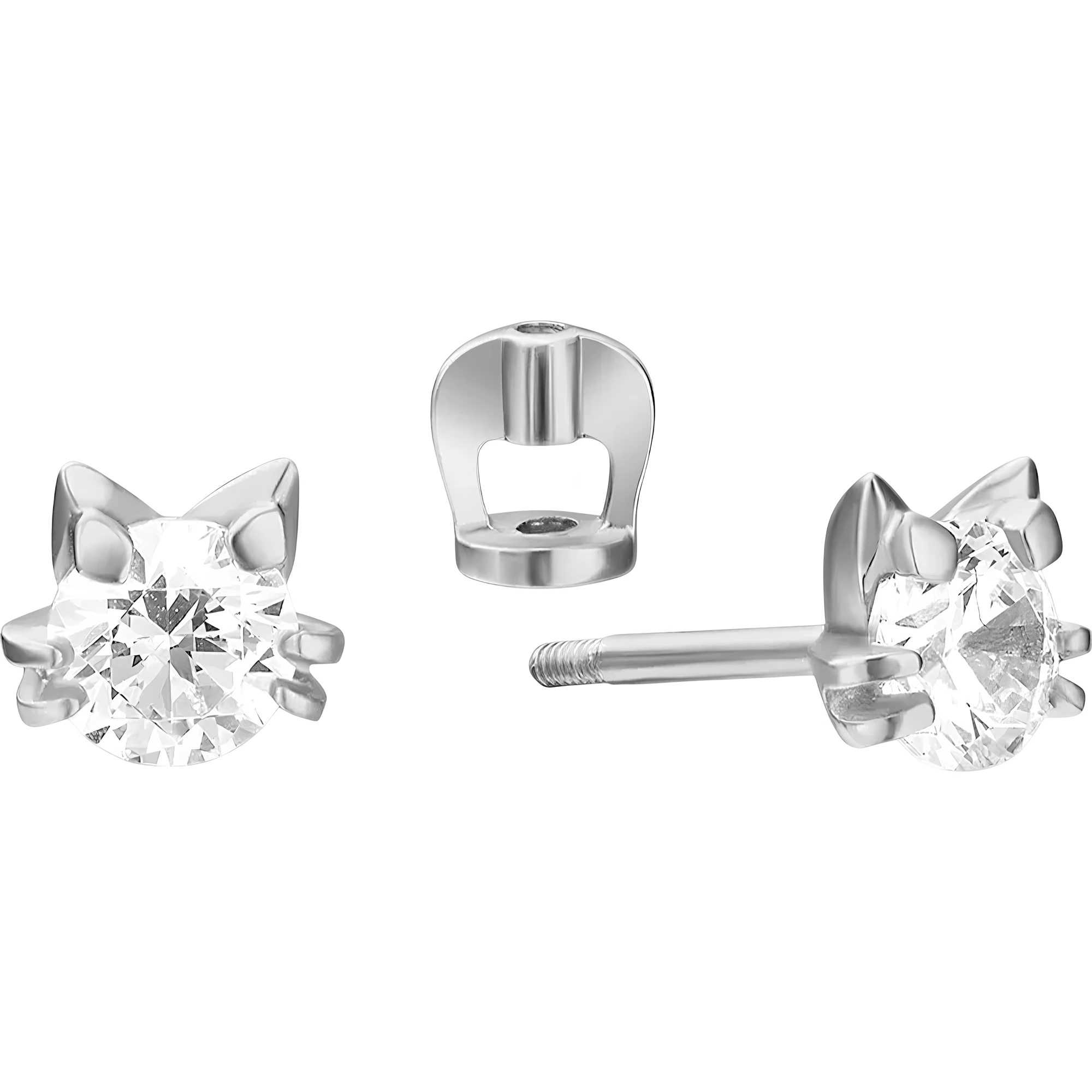 Cercei din aur White cu zirconiu Platina 02-4308-00-501-1120-38 1,86g