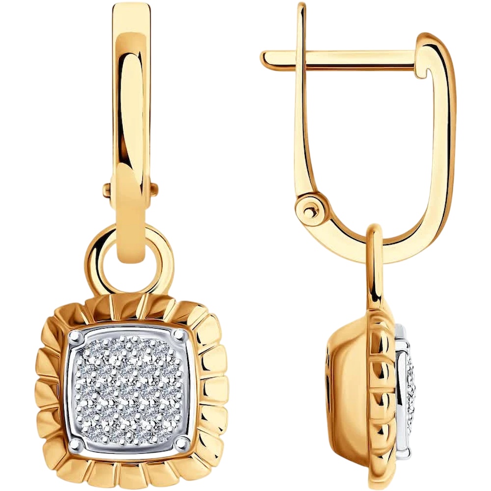 Cercei din aur Red cu diamante Casa Bosco 1021754 6,09g