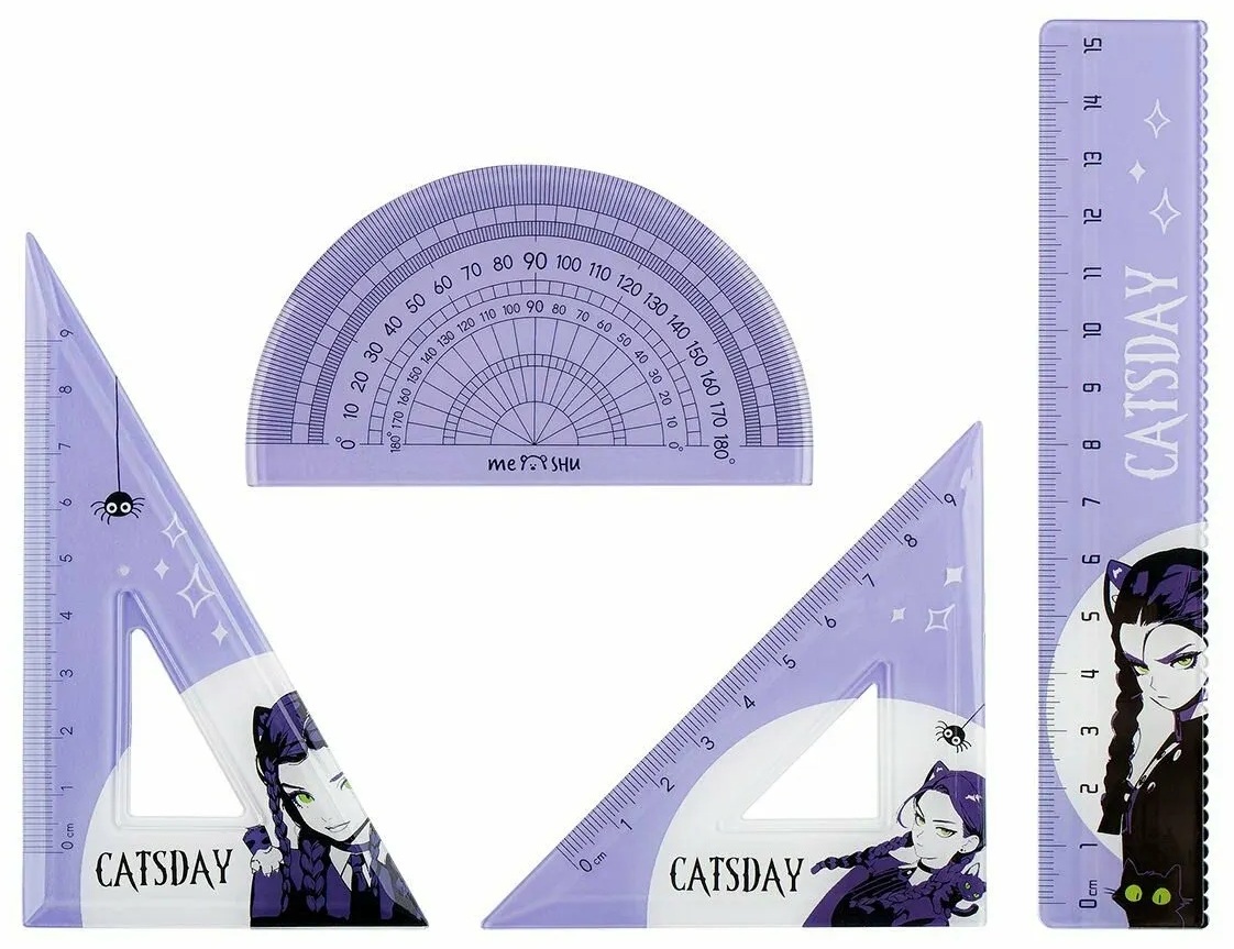 Set de rigle Meshu Catsday 4pcs (MS_51602)