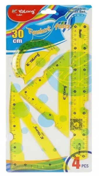 Set de rigle Yalong 30cm Yellow 4pcs (YL243601-30-2)