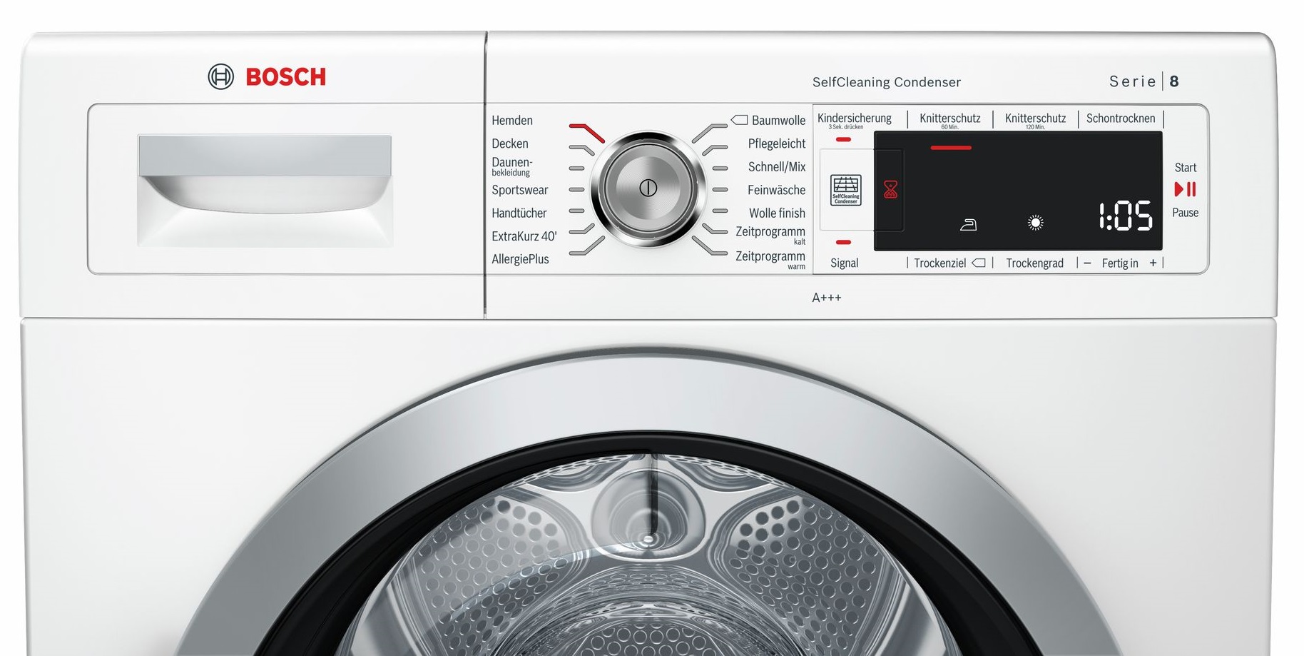Узкая сушильная машина bosch