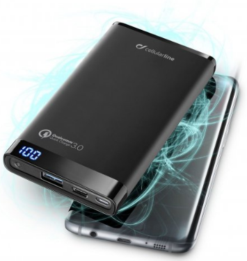 Acumulator extern CellularLine Slim Power Bank 8000mAh USB C Black