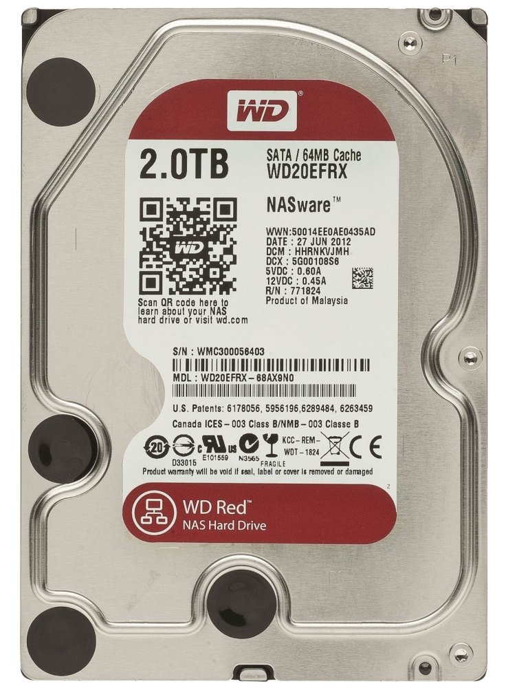 Жесткий диск Western Digital Caviar Red 2Tb (WD20EFRX), купить по ...