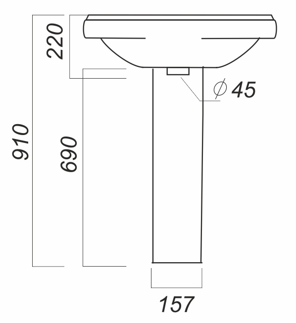 Пьедестал для умывальника Sanita Самарский (SMRSAPD01) – PandaShop.md ...
