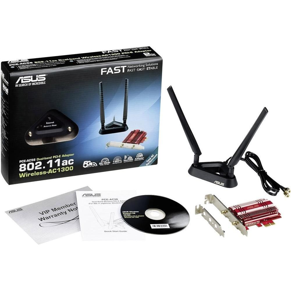Сетевой адаптер Asus AC1300 PCIe 2x2 (PCE-AC56) – PandaShop.md. Купить ...