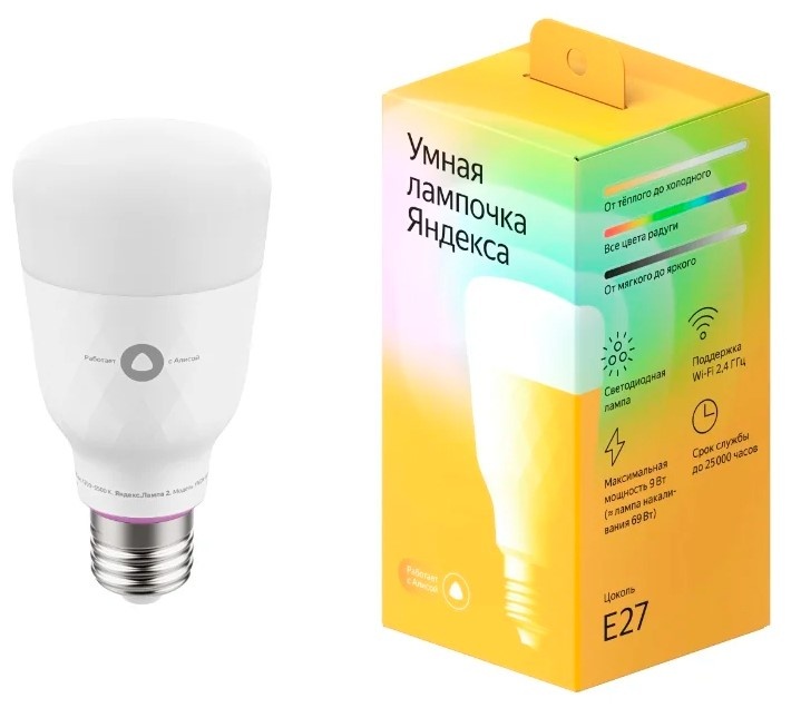 Умная лампа Yandex YNDX-00010 White , купить по выгодной цене с ...