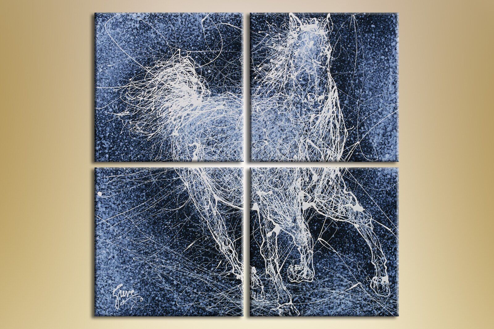 Gallerix Polyptych abstract horse