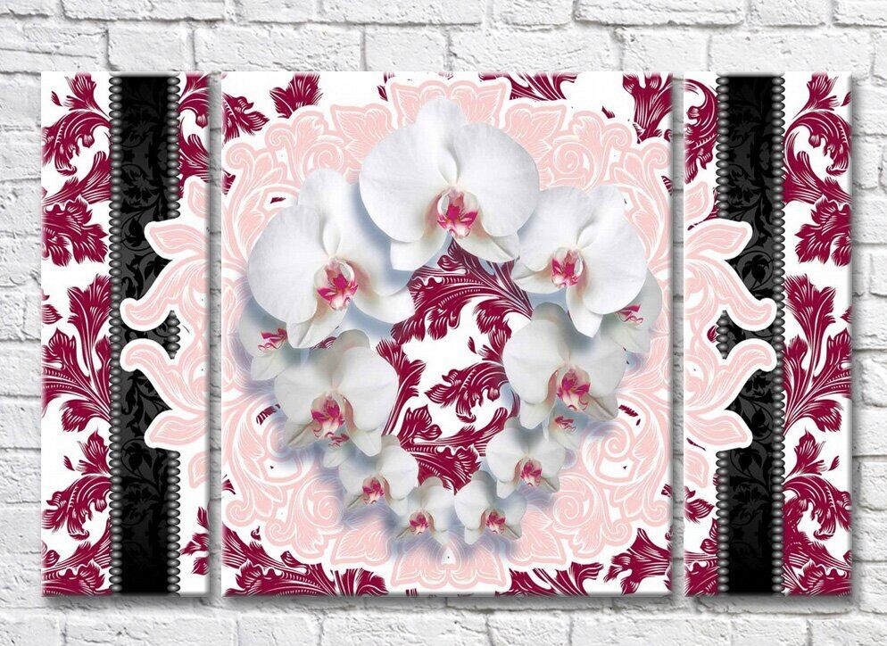 Pictură Magic Color White Orchid Flower Wreath (3565151)